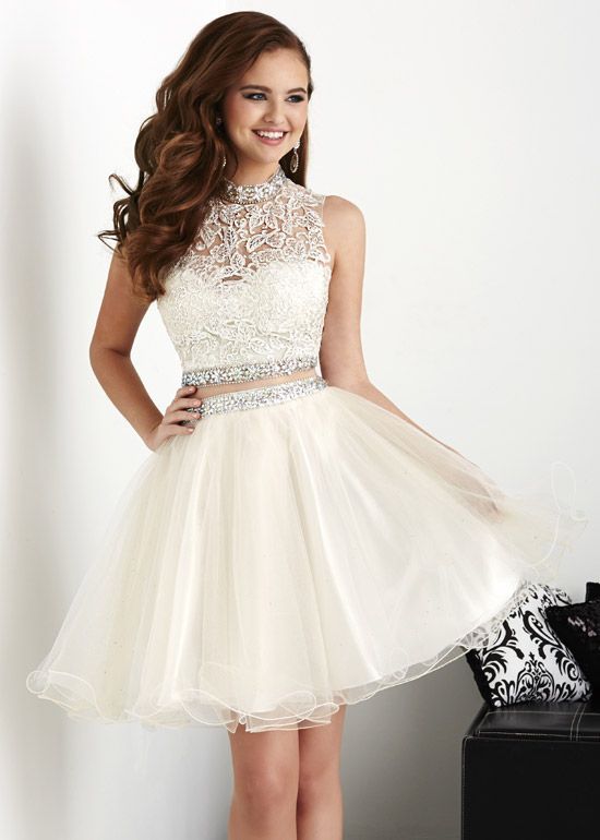 White Dresses, Ball Gowns, Short Corset Prom Dress, Lace